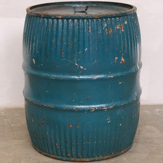 Blå vintage tønde