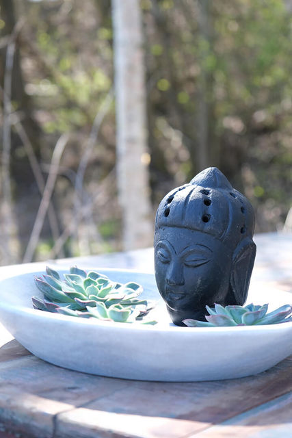 Buddha hoved i ler